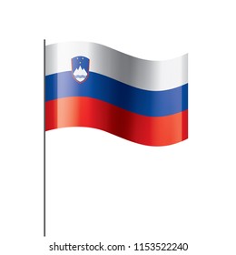Slovenia flag, vector illustration on a white background
