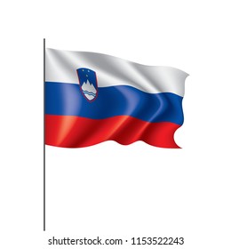 Slovenia flag, vector illustration on a white background