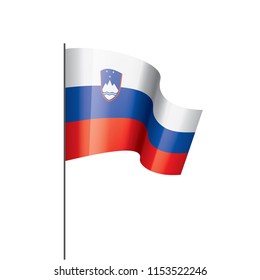Slovenia flag, vector illustration on a white background