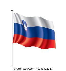 Slovenia flag, vector illustration on a white background