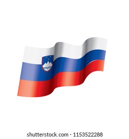 Slovenia flag, vector illustration on a white background