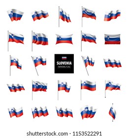 Slovenia flag, vector illustration on a white background