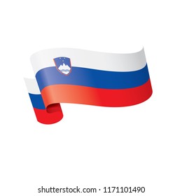 Slovenia flag, vector illustration on a white background