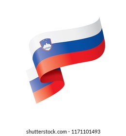 Slovenia flag, vector illustration on a white background