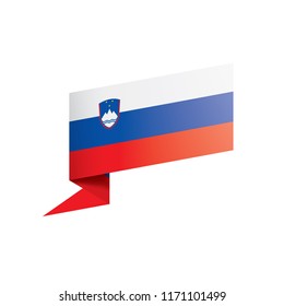 Slovenia flag, vector illustration on a white background