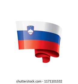 Slovenia flag, vector illustration on a white background