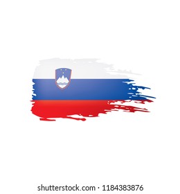 Slovenia flag, vector illustration on a white background.