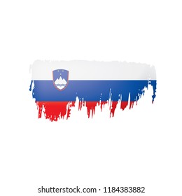 Slovenia flag, vector illustration on a white background.