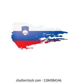 Slovenia flag, vector illustration on a white background.