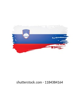 Slovenia flag, vector illustration on a white background.