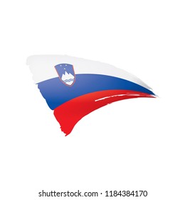 Slovenia flag, vector illustration on a white background.
