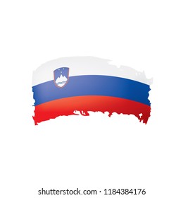 Slovenia flag, vector illustration on a white background.