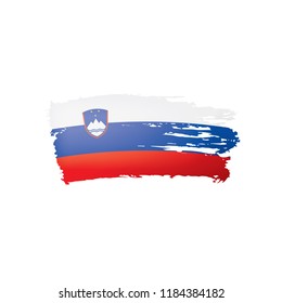 Slovenia flag, vector illustration on a white background.