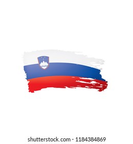 Slovenia flag, vector illustration on a white background.