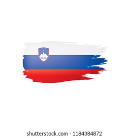 Slovenia flag, vector illustration on a white background.