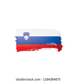 Slovenia flag, vector illustration on a white background.