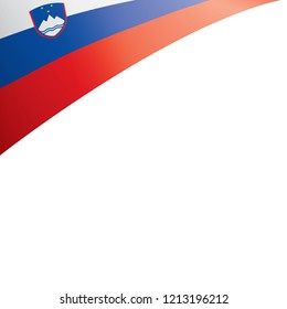 Slovenia flag, vector illustration on a white background