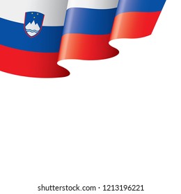 Slovenia flag, vector illustration on a white background