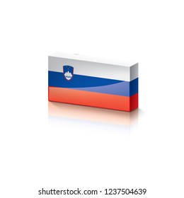 Slovenia flag, vector illustration on a white background