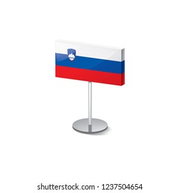Slovenia flag, vector illustration on a white background