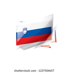 Slovenia flag, vector illustration on a white background