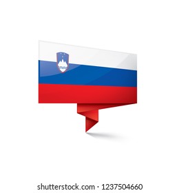 Slovenia flag, vector illustration on a white background