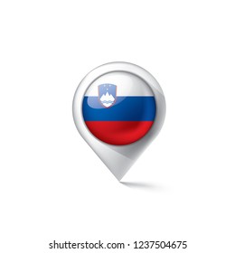 Slovenia flag, vector illustration on a white background