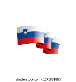 Slovenia flag, vector illustration on a white background