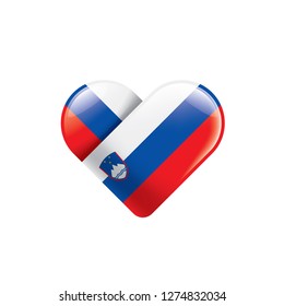 Slovenia flag, vector illustration on a white background