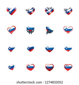 Slovenia flag, vector illustration on a white background