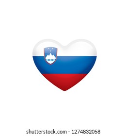Slovenia flag, vector illustration on a white background