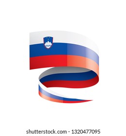 Slovenia flag, vector illustration on a white background