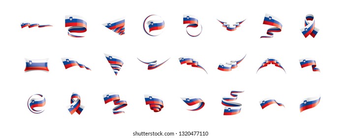 Slovenia Flag, Vector Illustration On A White Background