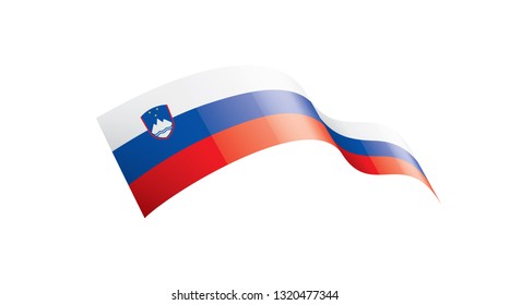 Slovenia flag, vector illustration on a white background