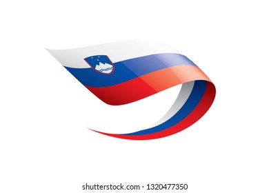Slovenia flag, vector illustration on a white background
