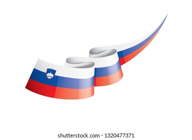 Slovenia flag, vector illustration on a white background
