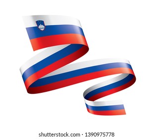 Slovenia flag, vector illustration on a white background