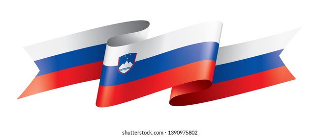 Slovenia flag, vector illustration on a white background