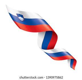 Slovenia flag, vector illustration on a white background