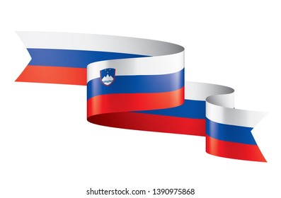 Slovenia flag, vector illustration on a white background