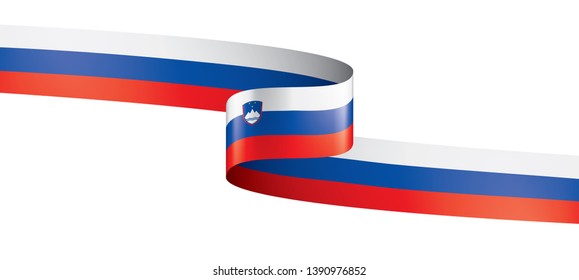 Slovenia flag, vector illustration on a white background