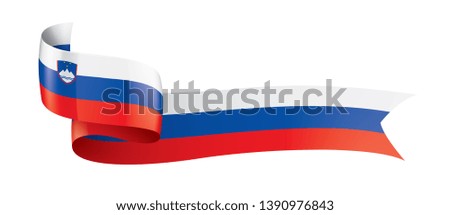 Slovenia flag, vector illustration on a white background