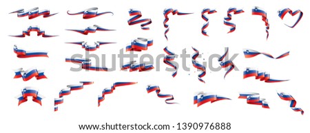 Slovenia flag, vector illustration on a white background