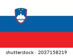 Slovenia flag vector. National flag of Slovenia illustration