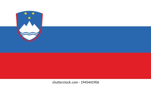 Slovenia Flag Vector – Official Slovenia Flag With Original Color and Size Proportion