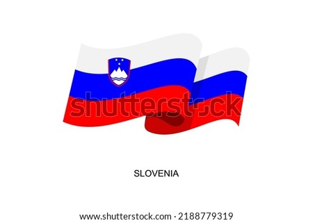 Slovenia flag vector. Slovenian flag on white background. Vector illustration eps10
