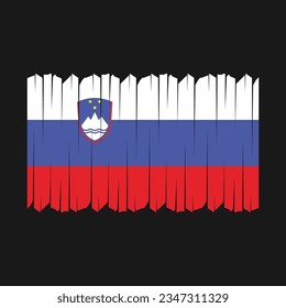 Slovenia Flag Vector with transparent background