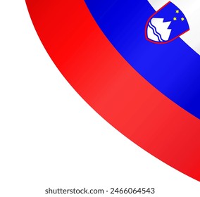 Slovenia flag wave isolated on png or transparent background vector illustration.