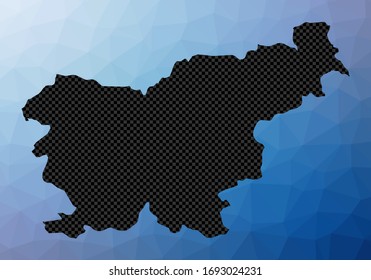 Slovenia geometric map. Stencil shape of Slovenia in low poly style. Amazing country vector illustration.