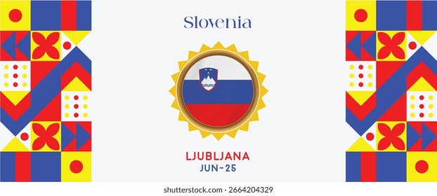 Eslovenia oro con patrón geométrico